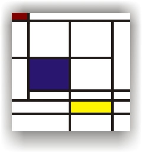 MONDRIAN ART Bauhaus Kunst Bild Abstraktes Werk Leinwand auf