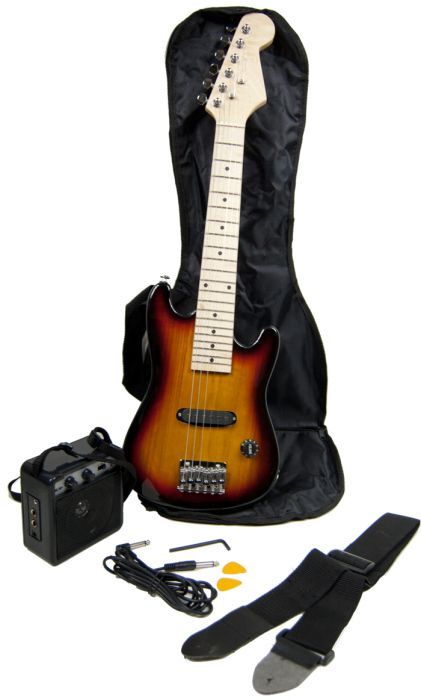 Kinder E Gitarre SUNBURST Set mit 5 Watt Verstärker TOP