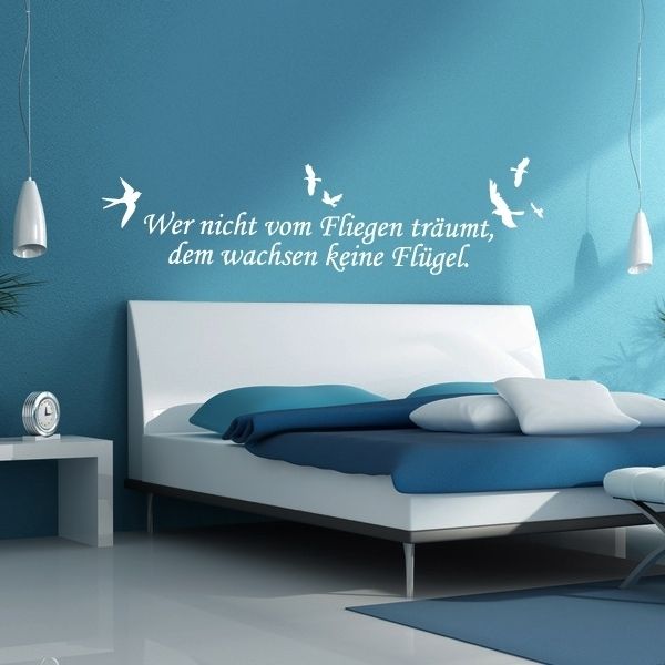 Wandtattoos Wandaufkleber SCHLAFZIMMER SPRUCH Blume Wandtatoo