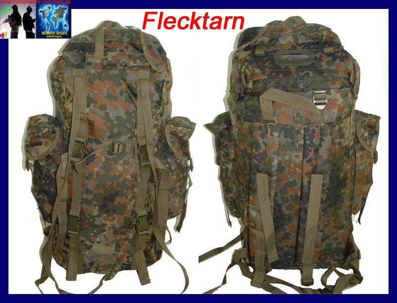 BUNDESWEHR KAMPFRUCKSACK BW RUCKSACK 65 L TASCHE FLECKTARN WOODLAND