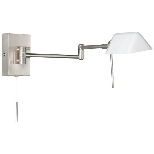 Wandleuchte   FLORIAN II   mit Schwenkarm nickel Wandlampe Leseleuchte