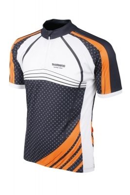 Trikot Shimano Kurzarm M schwarz/weiss/orange MTB Cross Fahrrad T