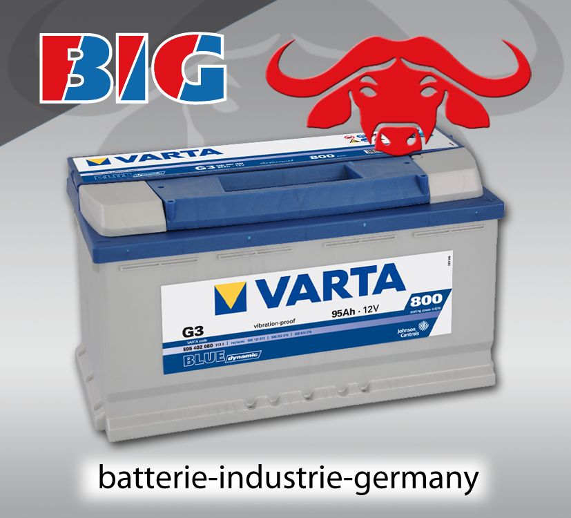 VARTA Blue G3 12V 95Ah 95 Ah ersetzt 74 77 83 88 92 100 Ah