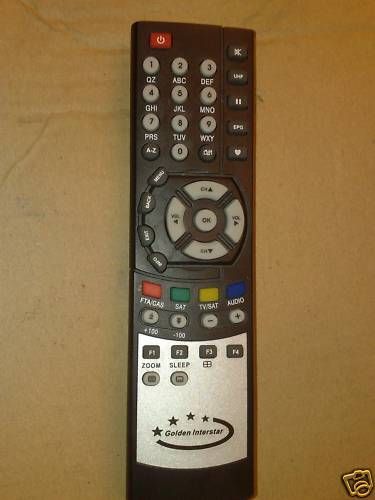 GOLDEN INTERSTAR REMOTE CONTROL GI770 GI780 GI801