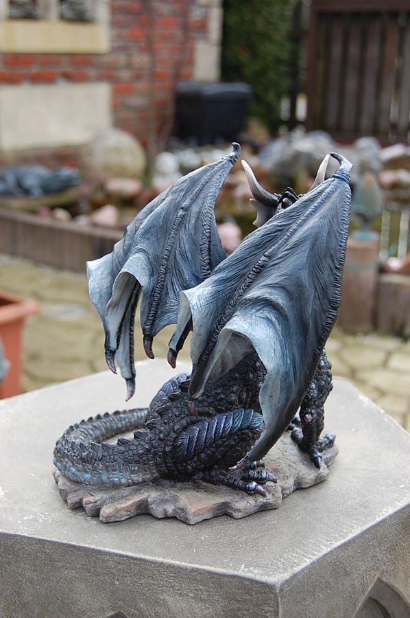 Veronese Sammlerfigur Drache schwarz FANTASY DRACHEN