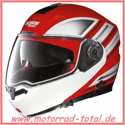 NEW NOLAN N104 Voyage N Com Motorrad Klapphelm rot weiss Gr. L NEU