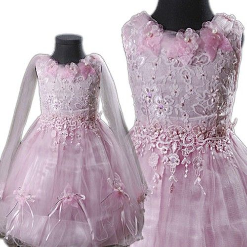 KD138 70 Blumenmädchen Kleid Festkleid Pink Gr.104/110