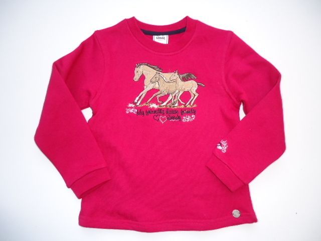 Neu WENDY Fashion Pferde Sweatshirt Gr.116 122 cranberry   50%