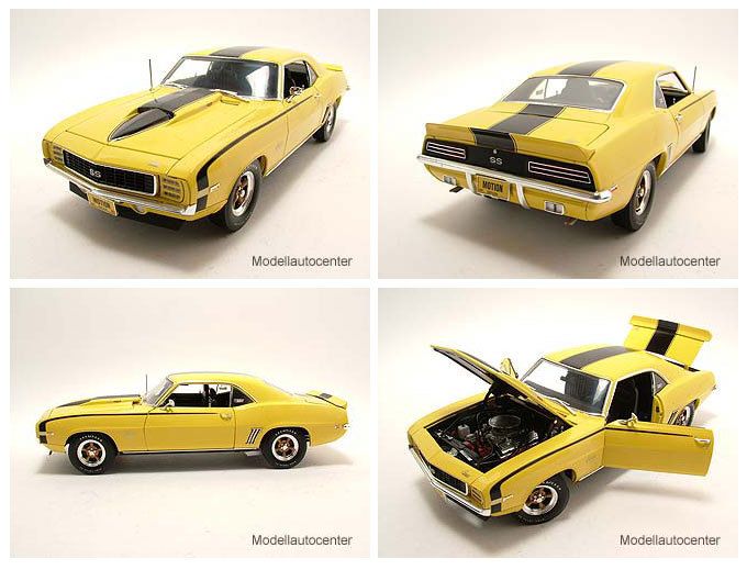 Chevrolet Camaro SS 427 Baldwin Motion 1969 gelb, Modellauto 118