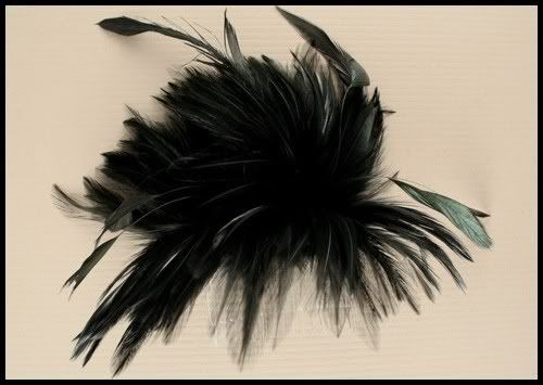 Fascinator Feder Haargesteck Hochzeit Schwarz Fest NEU