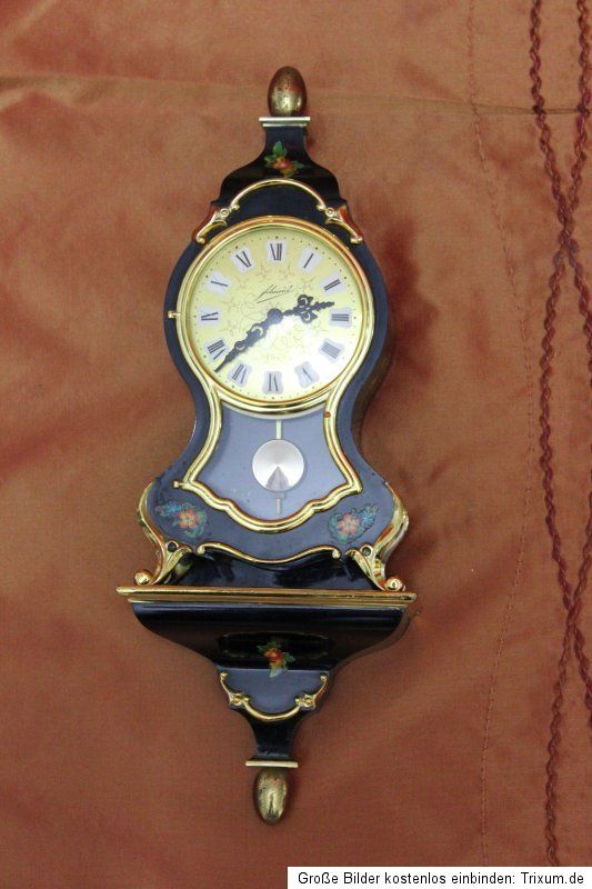 edle antike Cartel Uhr auf Sockel   Schmidt 8 Tage voll