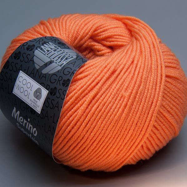 Lana Grossa Merino superfein Cool Wool 418 sun orange 50g Wolle