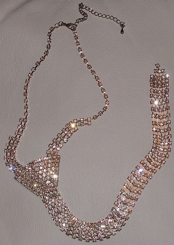 Halskette♥Kette♥Strass♥Modeschmuck♥Krawatte♥Schmuck