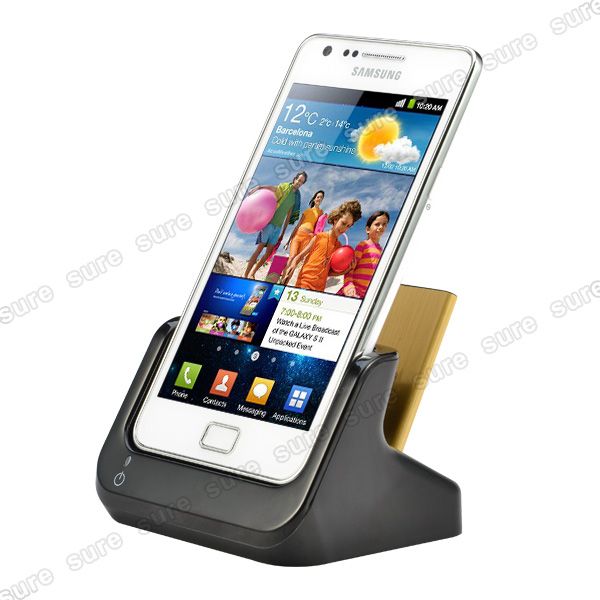 USB Handy Akku Dockingstation Ladestation Dock Station f Samsung