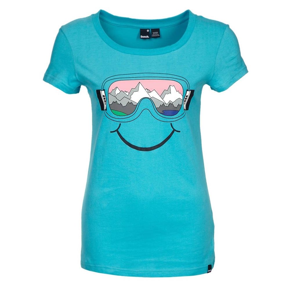 Bench Smiley T Shirt Damen Baumwolle Freizeit Shirt länger