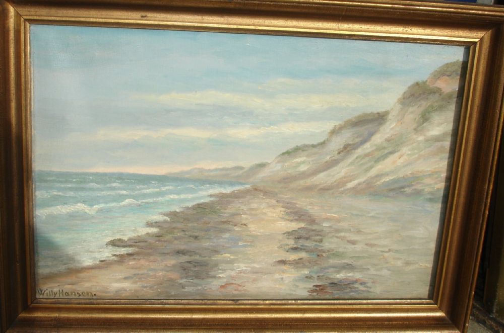 Willy Hansen Ostsee Küste, öl/Malfaser, ger.168/13036