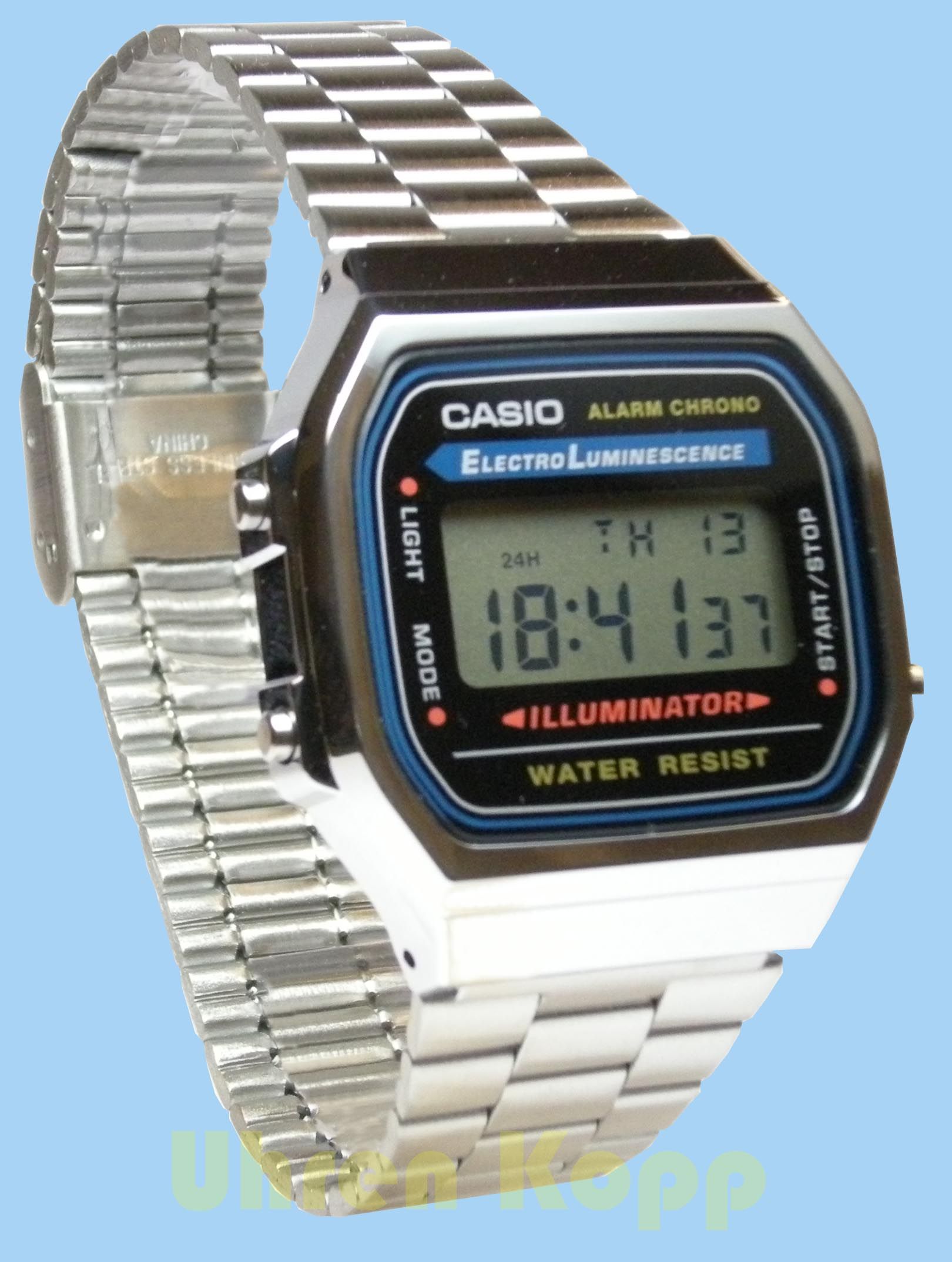 Casio Digitaluhr Herren Uhr A168WA 1YES NEU