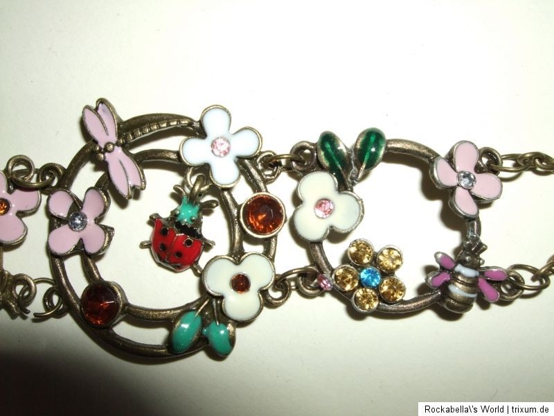 Armband Blume Marienkäfer süß Flower Ladybug Romantik Nostalgie