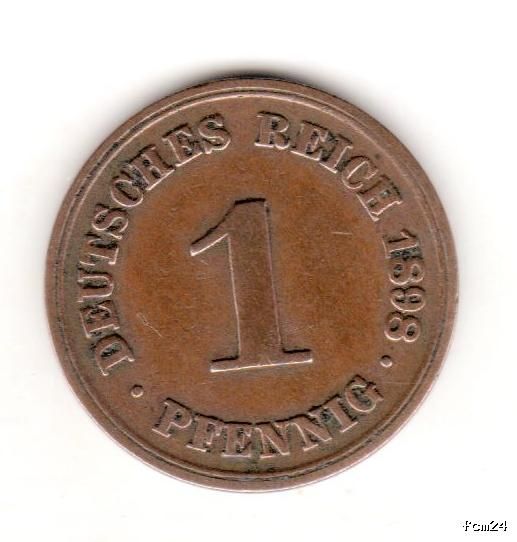 Pfennig Deutsches Reich Kaiserreich 1898 A