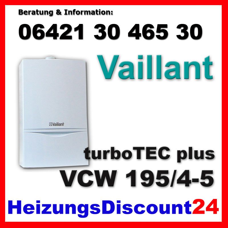 VAILLANT TURBOTEC PLUS VCW 195/4 5 20kW GAS KOMBITHERME, GASTHERME