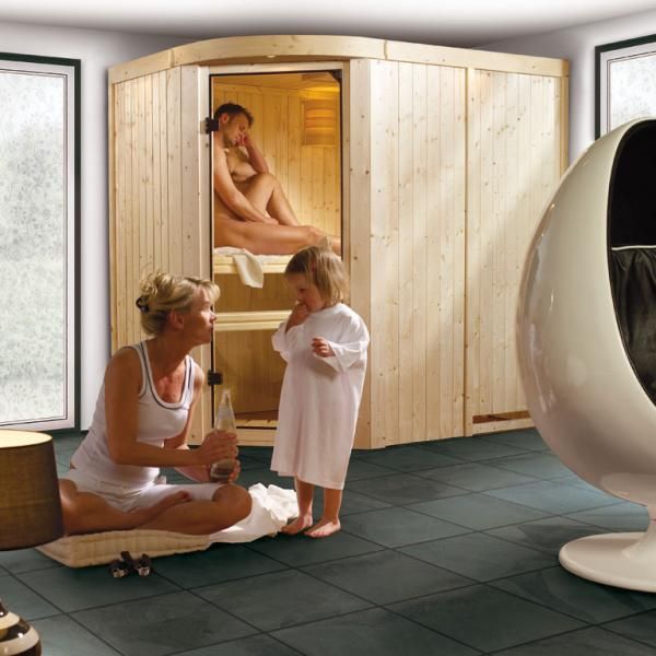 KARIBU 5  Eck Sauna LAVEA Set1 49990