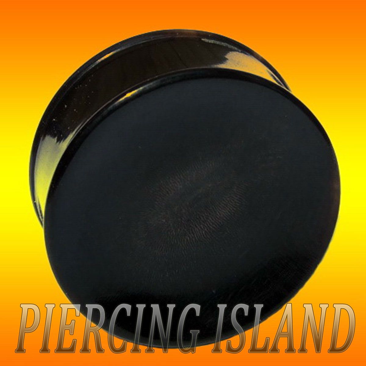 HORN Double Flared Flesh Tunnel Plug Schwarz Ohr Piercing 195