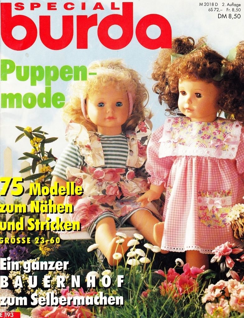 BURDA Special Puppenmode E 193 Puppenkleider nähen für Puppen Hobby