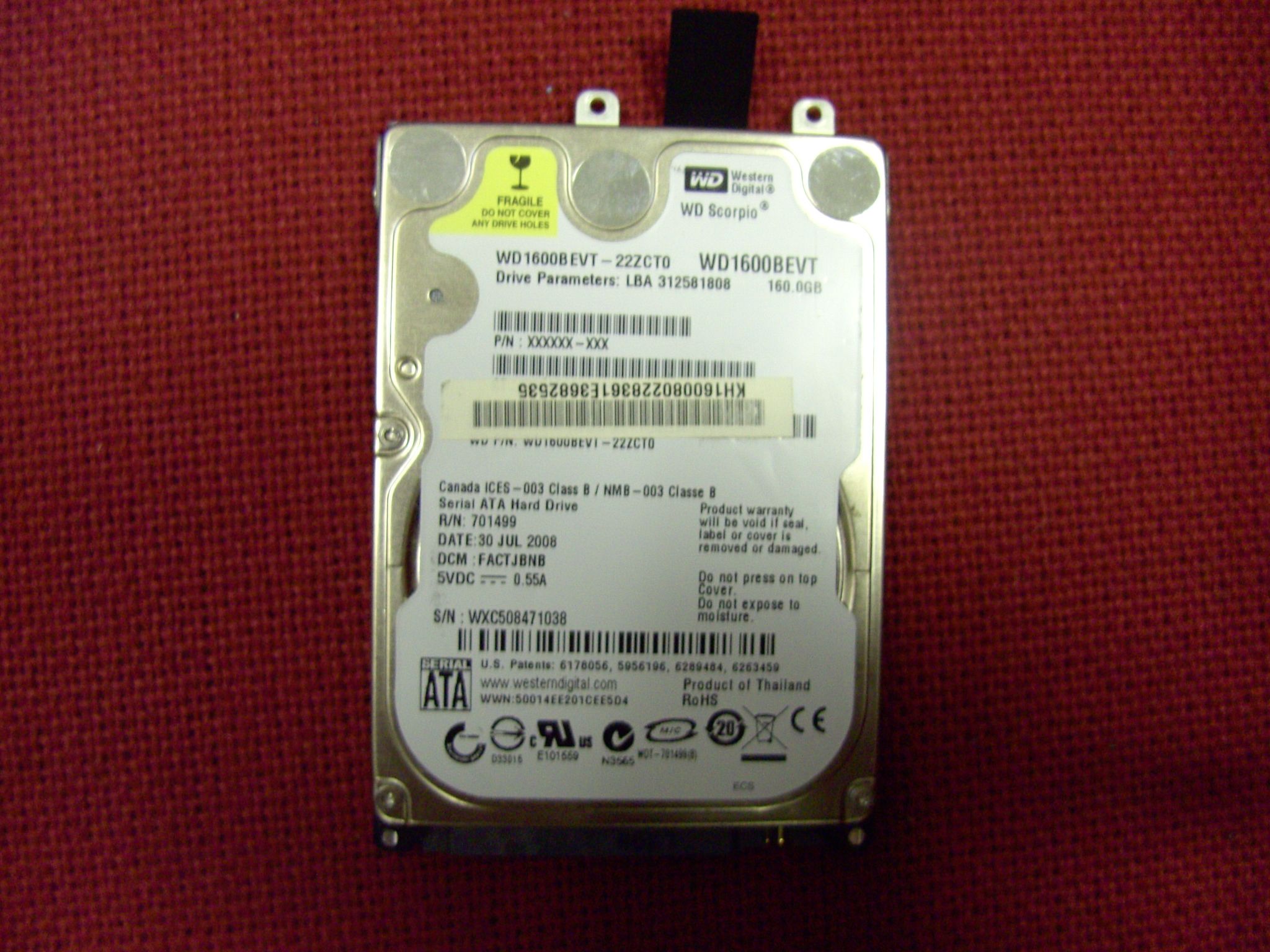 Advent Modena M101. 160gb Hard drive internal laptop