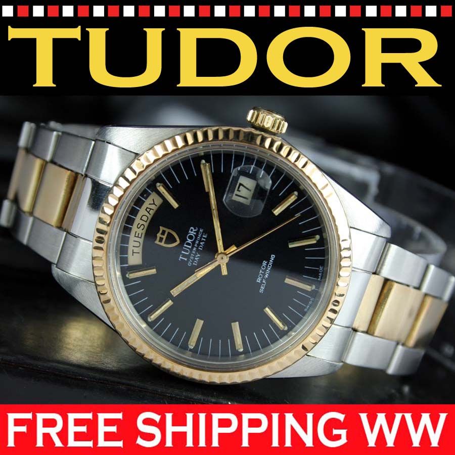 TUDOR Prince Automatik Date Day SS/18K Watch Uhr JUMBO