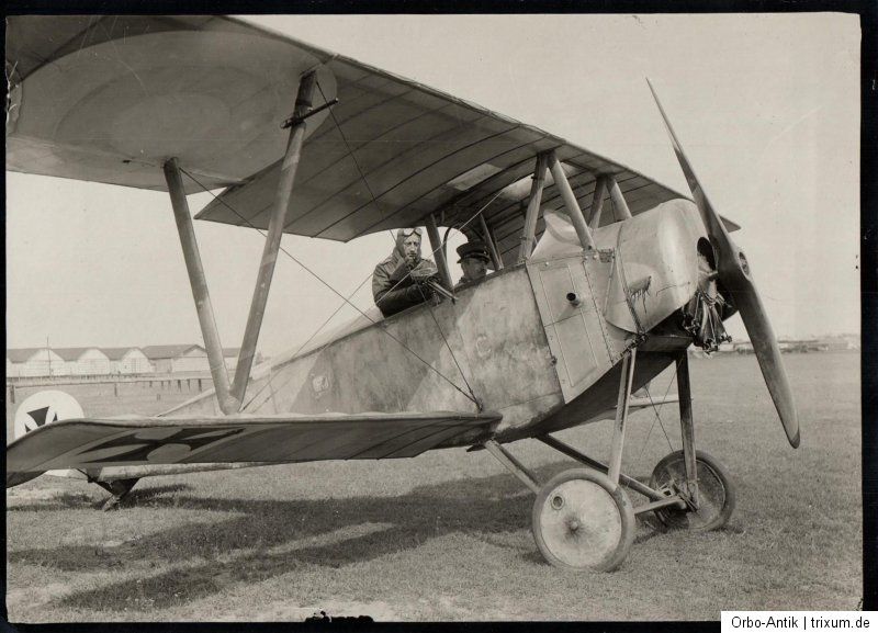 4471/ Originalfoto 13x18cm, Doppeldecker Fokker D III, Pilot und