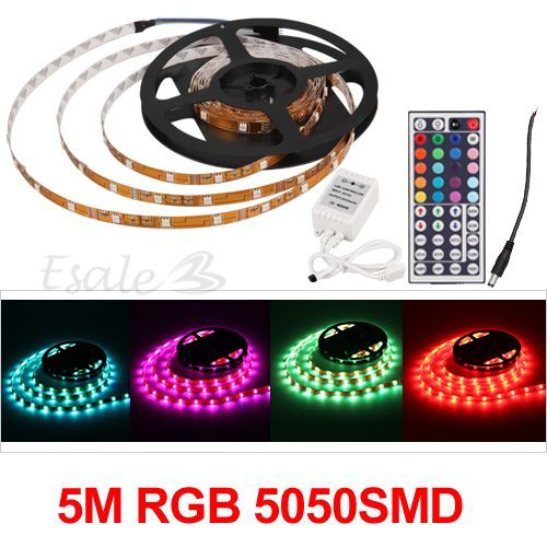 2M/3M/5M 5050 SMD LED Lichtleiste RGB Strip Streif IR Remote