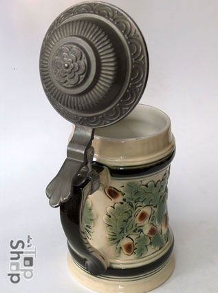 SITZENDORF Bierkrug Krug  Thuringia German stoneware beer stein 223