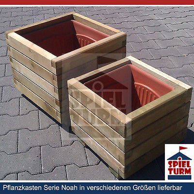 Pflanzkasten BEN / NOAH div. Größen Pflanztrog Pflanzkübel aus Holz