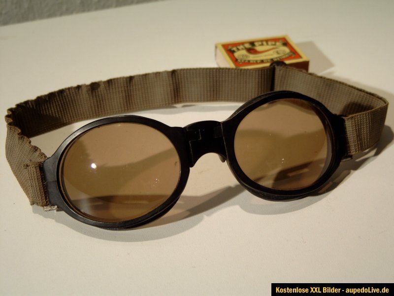 WK original Splitterschutzbrille deutsche Luftwaffe KG51 Edelweiß