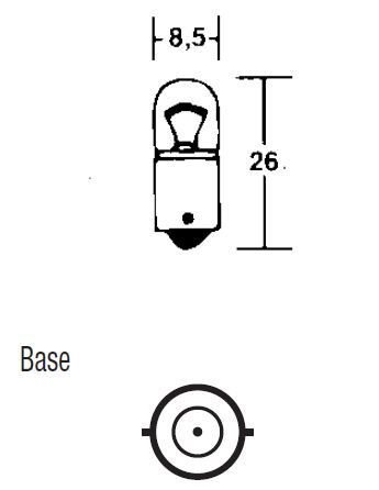 10 X Side Light Bulbs 233 12V 4W BA9S