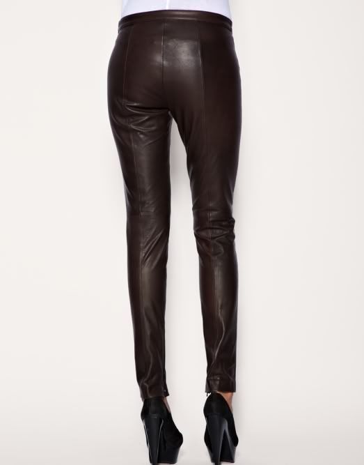 SELECTED FEMME ECHT LEDER HOSE LEGGINGS 34 LEDERHOSE