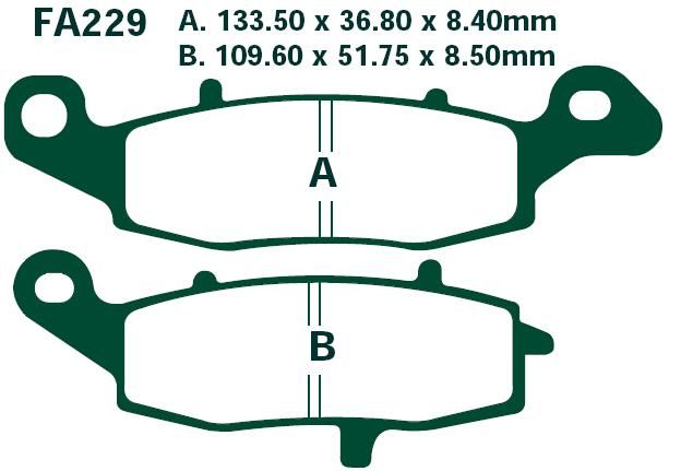 Kawasaki ZR X 400 ZR 750 Bremsklötze Bremsbeläge VORN