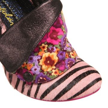 Irregular Choice Flick Flack Court Shoes Pink Black