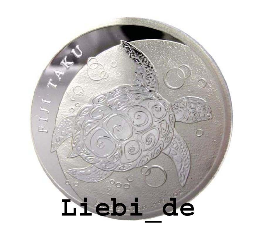 Fidschi / Fiji / Fidji Taku Schildkröte Silber 1 OZ 2012 ***TOP