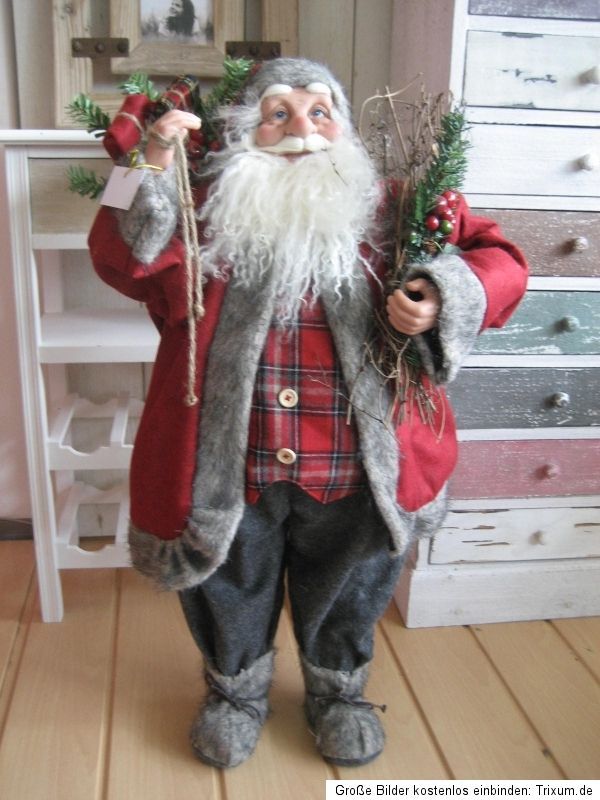 XXL Nikolaus Figur Weihnachtsmann 86 cm Wunderschön Dekoration Schön