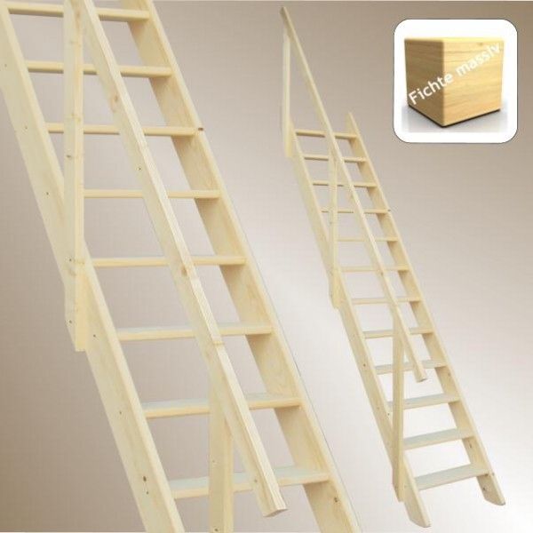  Wangentreppe Holztreppe Steiltreppe Raumspartreppe fuer Hoehe 286 cm