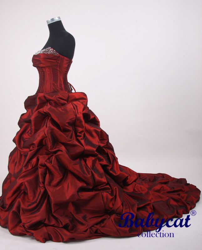 BD293 Duchesse Herzogin Hochzeitskleid Abendkleid Ballkleid Brautkleid