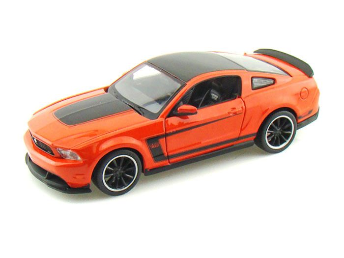 2012 Ford Mustang Boss 302 Orange Diecast Model Car 1 24 Scale Maisto