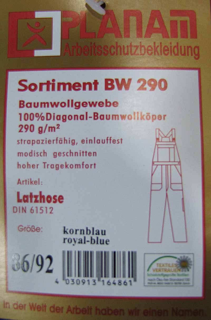 Vergnügen. Sortiment BW 290 Kinder Latzhosevon PLANAM