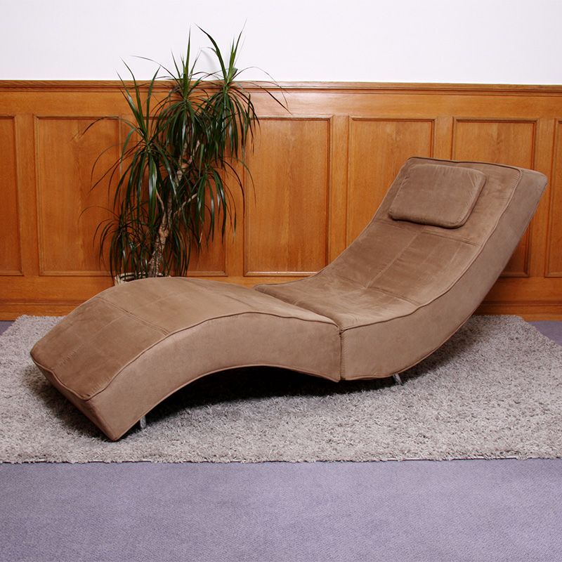 Relaxliege Recamiere Chaiselongue Livorno, Mikrofaser, creme weiß