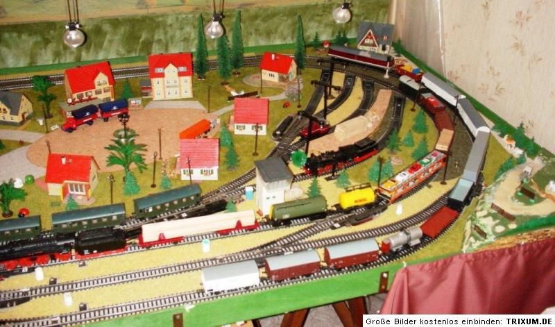 Eisenbahnanlage H0   2gleisig mit diversem Zubehör