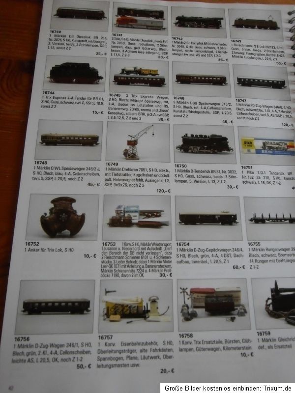 Auktionskatalog Lankes Weihnachtsauktion 2006 Sammlung Eisenbahn Spur