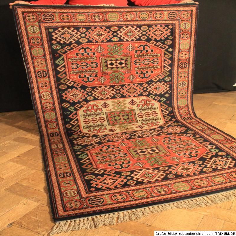 Schön Alter Perser Teppich Kazak Kaukasus 225x115cm Rug NRAJ0475