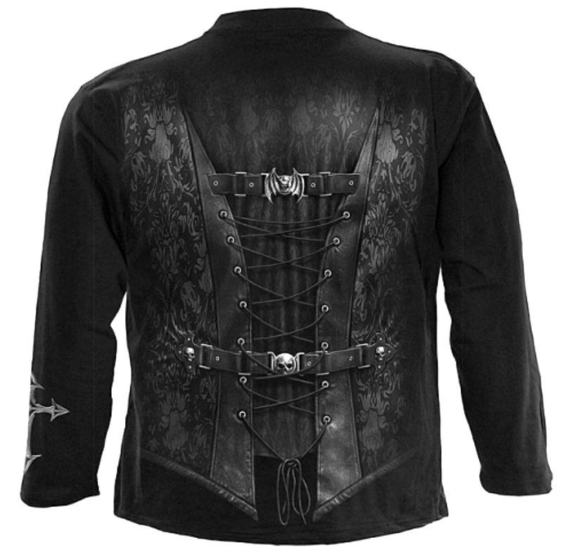 Gothic Biker Metal T Shirt Hemd Longsleeve Pirat Vampir schwarz XL Neu