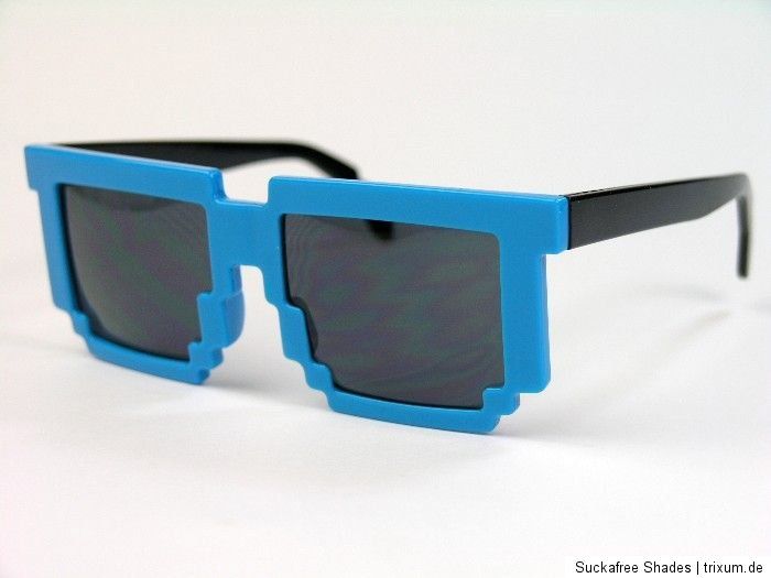 Old School Games Sonnenbrille 8 Bit Pixel Style Gamer Party Brille